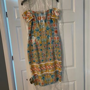 Bethel sheath off the shoulder dress